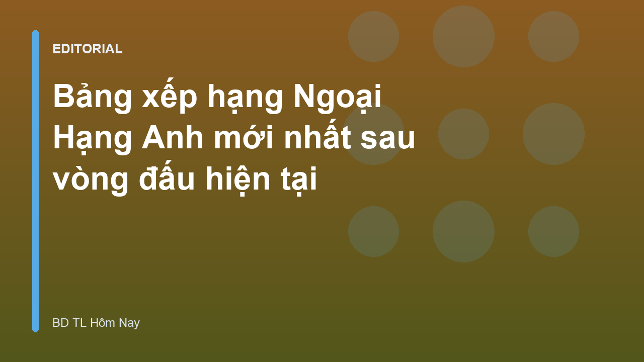 Bảng xếp hạng bóng đá Ngoại Hạng Anh